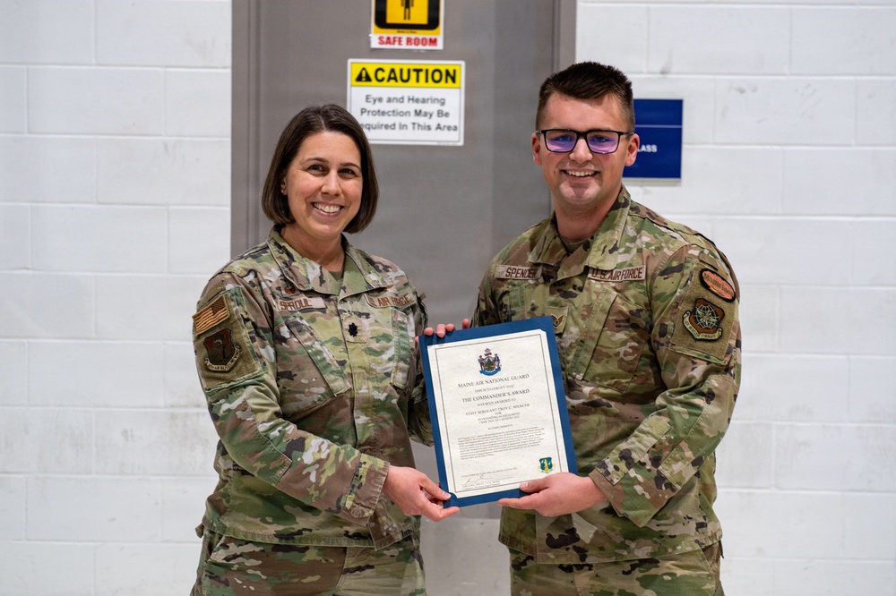 Staff Sgt. Troy Spencer Recieves Commander's Award