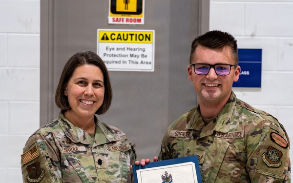 Staff Sgt. Troy Spencer Recieves Commander's Award