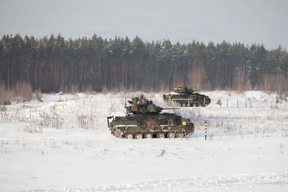 1st Cavalry Division Conducts Bradley Gunnery in Lithuania