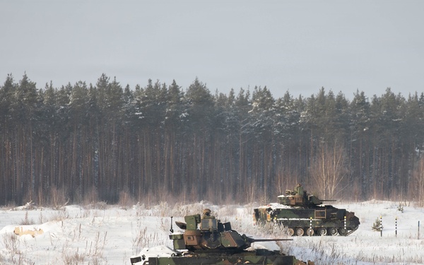 1st Cavalry Division Conducts Bradley Gunnery in Lithuania