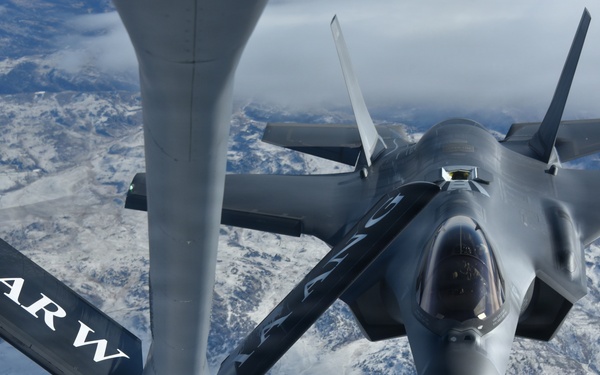 F-35A Lightning II prepares for refueling