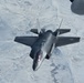 F-35A Lightning II departs after receiving mid-air refuel