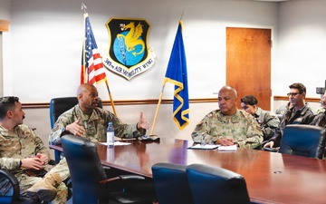 4th Air Force Chief Master Sergeant Dennis Visits 349th AMW Top III