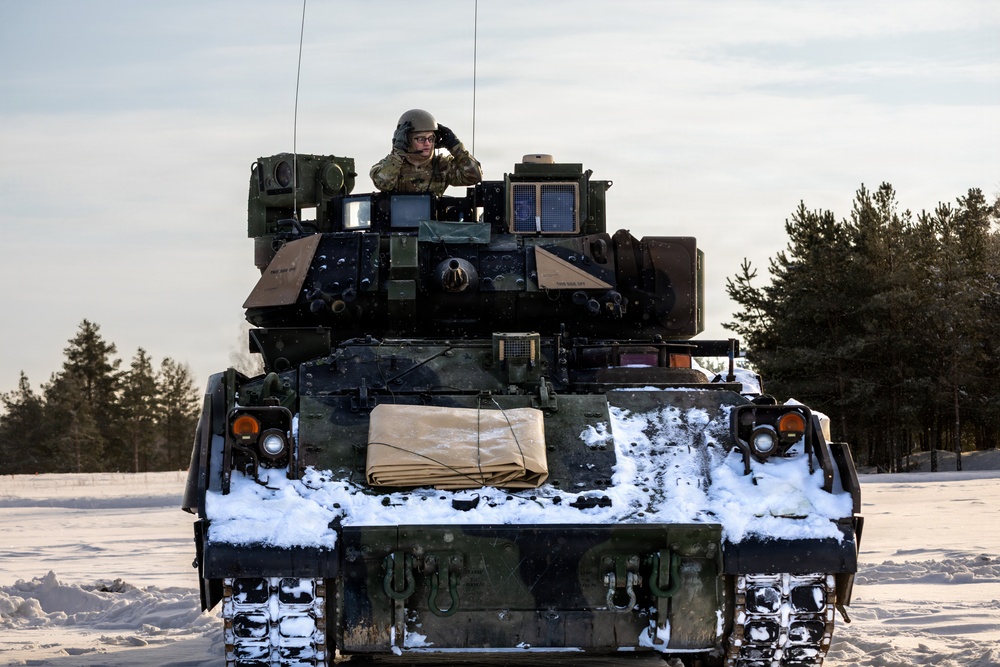 1st Cavalry Division Conducts Bradley Gunnery in Lithuania