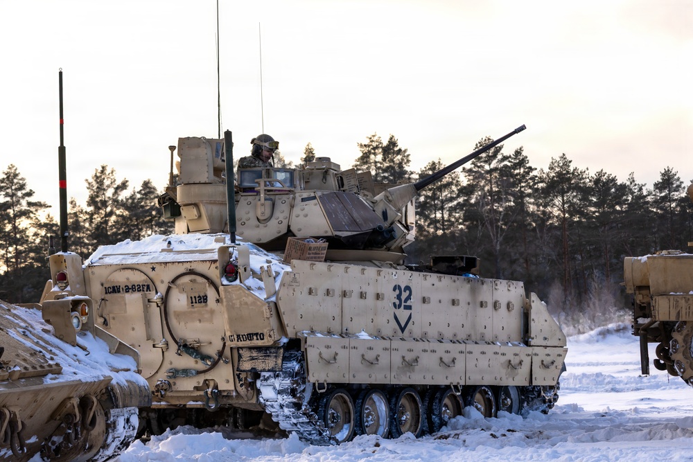1st Cavalry Division Conducts Bradley Gunnery in Lithuania