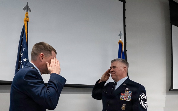 Senior Master Sgt. Robert Sandoval promotes to Chief Master Sergeant