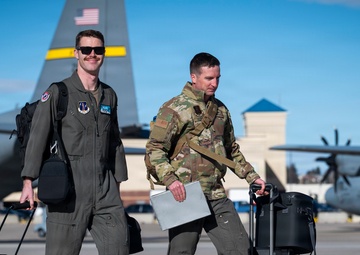 Airmen at the 153rd Airlift Wing Depart for Sentry Aloha
