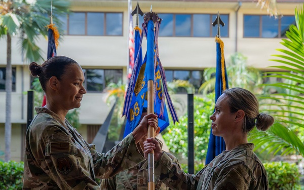 Maj. Chelsea Hendel assumes command of 48th Aerial Port Squadron