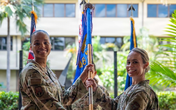 Maj. Chelsea Hendel assumes command of 48th Aerial Port Squadron