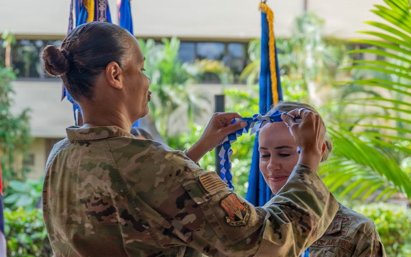 Maj. Chelsea Hendel assumes command of 48th Aerial Port Squadron