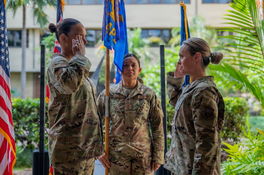 Maj. Chelsea Hendel assumes command of 48th Aerial Port Squadron