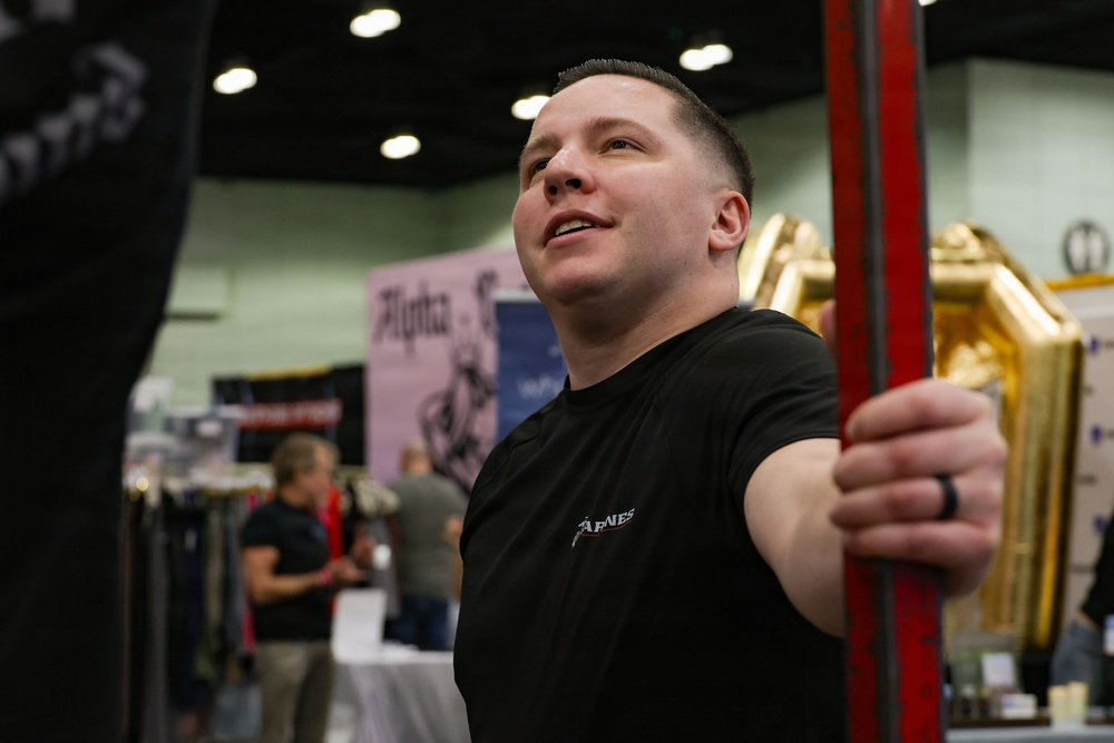 U.S. Marines attend Los Angeles Fitness Expo