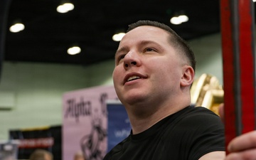 U.S. Marines attend Los Angeles Fitness Expo