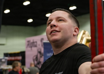 U.S. Marines attend Los Angeles Fitness Expo