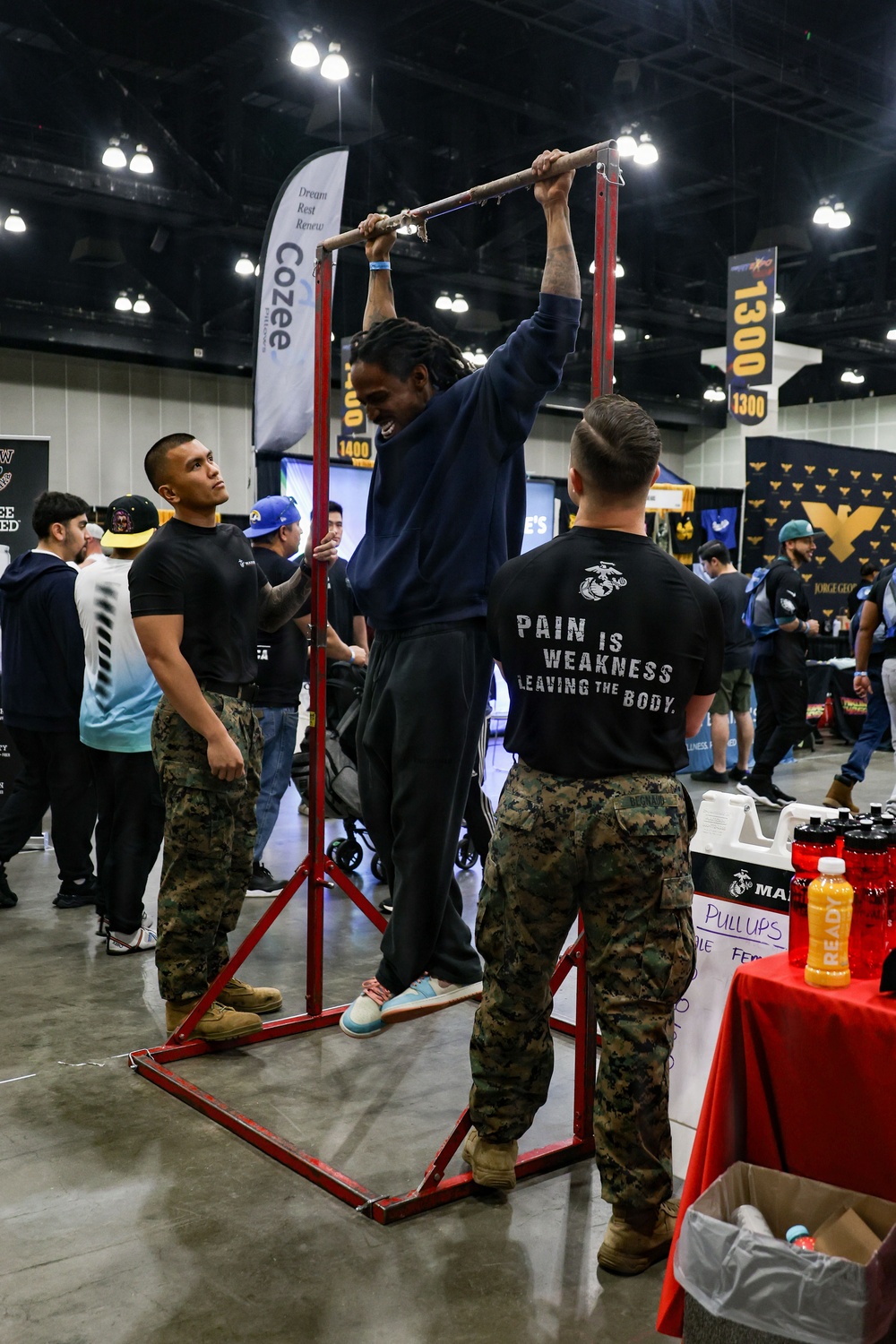 U.S. Marines attend Los Angeles Fitness Expo