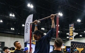 U.S. Marines attend Los Angeles Fitness Expo