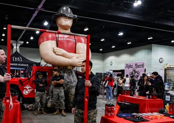 U.S. Marines attend Los Angeles Fitness Expo