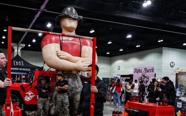 U.S. Marines attend Los Angeles Fitness Expo