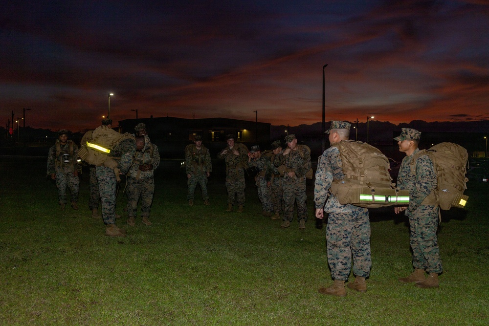 S-6 Marines hike to Tarague Beach