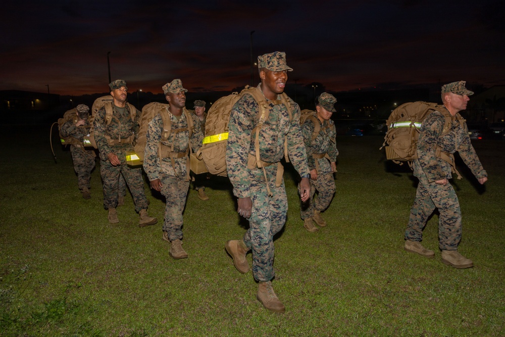 S-6 Marines hike to Tarague Beach
