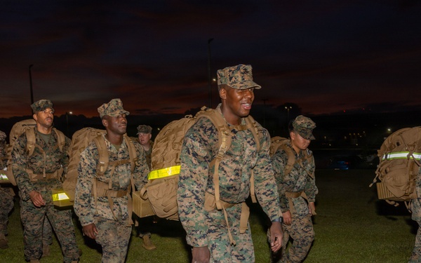 S-6 Marines hike to Tarague Beach