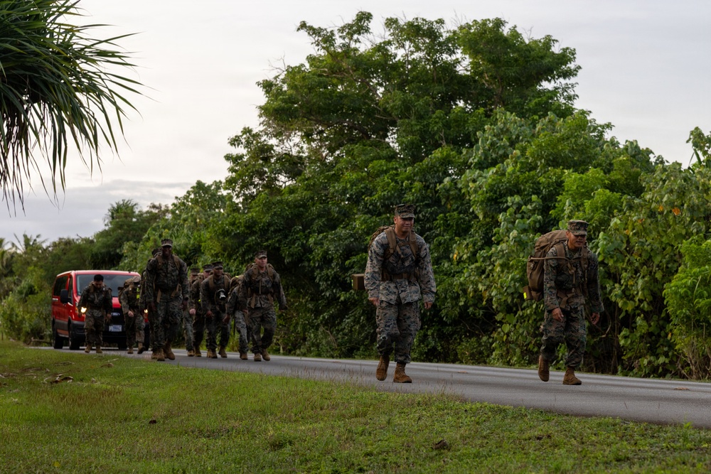 S-6 Marines hike to Tarague Beach