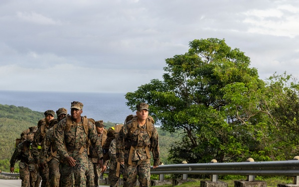 S-6 Marines hike to Tarague Beach
