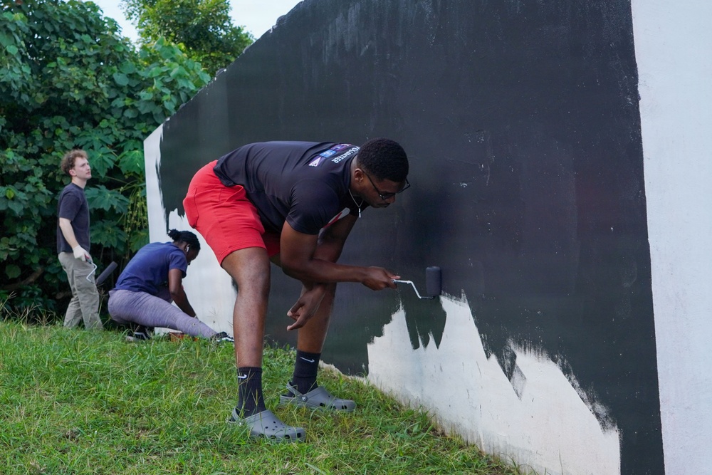 Guam Marines participate in the years first revitalization mission at Guam Veterans Cemetery