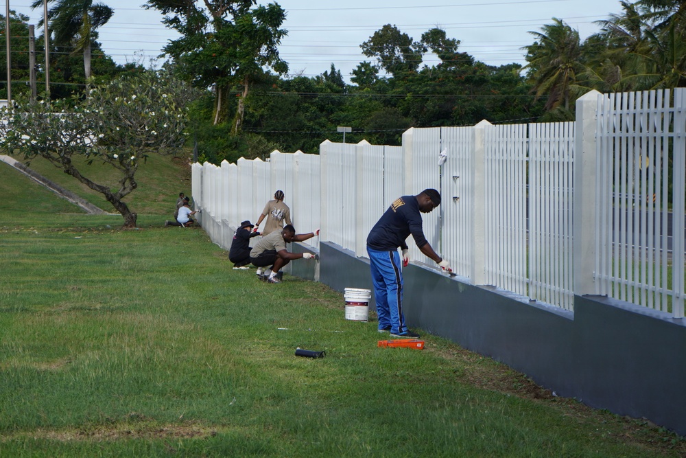 Guam Marines participate in the years first revitalization mission at Guam Veterans Cemetery