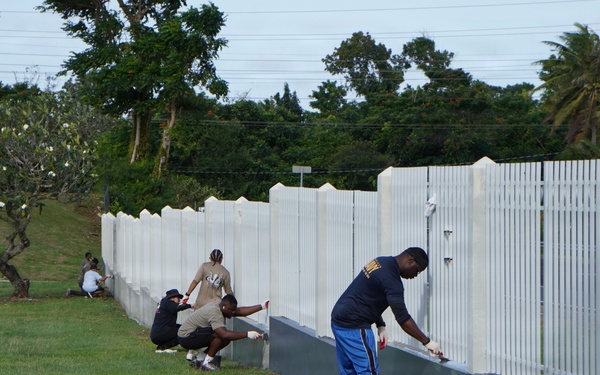 Guam Marines participate in the years first revitalization mission at Guam Veterans Cemetery