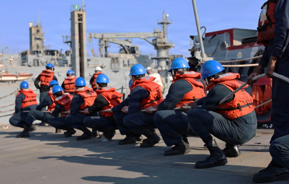USS Roosevelt (DDG 80), USNS Brashear Conduct Replenishment-at-Sea in the Arabian Gulf