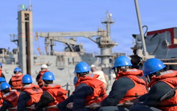 USS Roosevelt (DDG 80), USNS Brashear Conduct Replenishment-at-Sea in the Arabian Gulf