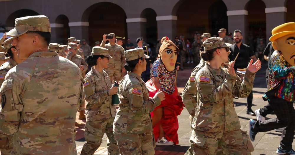 Garita Warriors celebrates culture with a parranda at Cuartel de Ballaja during Army of the Caribbean Week '26