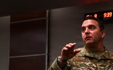 CMSgt Jeremey Utphall Meets With the 513th Group Enlisted Force