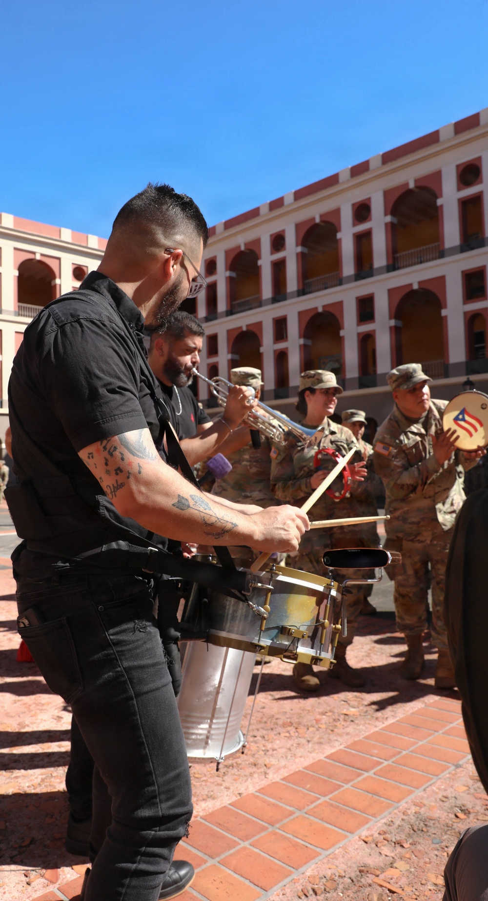 Garita Warriors celebrates culture with a parranda at Cuartel de Ballaja during Army of the Caribbean Week '26