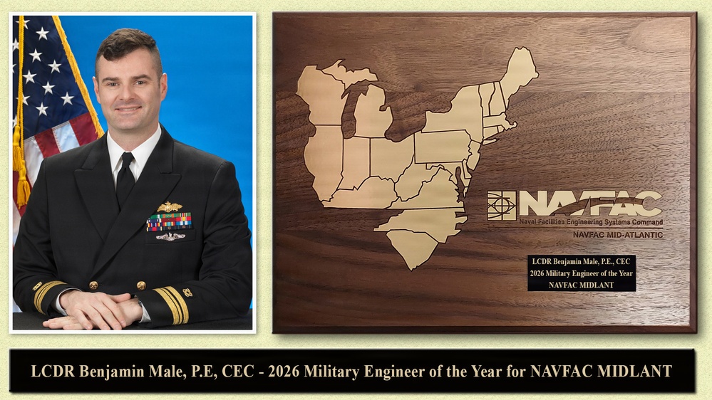 NAVFAC MIDLANT Announces its Military, Civilian Engineers of the Year for 2026