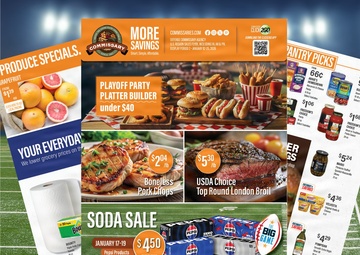 Kick off big savings for your football playoff parties through the Jan. 12-25 Commissary Sales Flyer