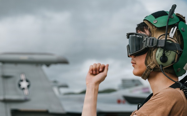 F-18s prepare for takeoff over Puerto Rico