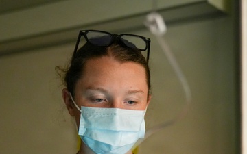 BAMC personnel assist patient during holiday event