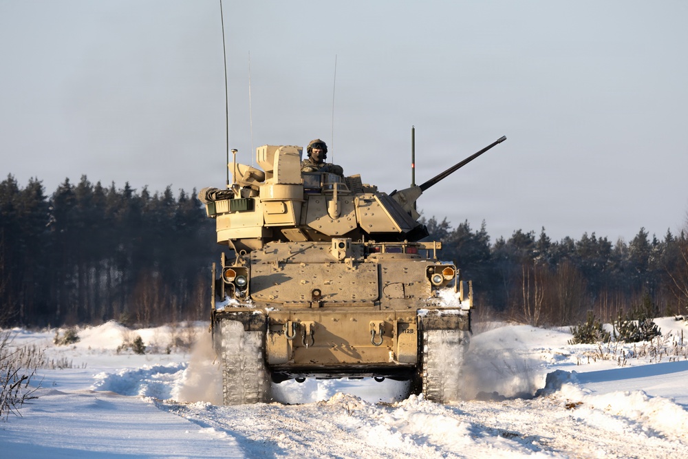1st Cavalry Division Conducts Bradley Gunnery in Lithuania