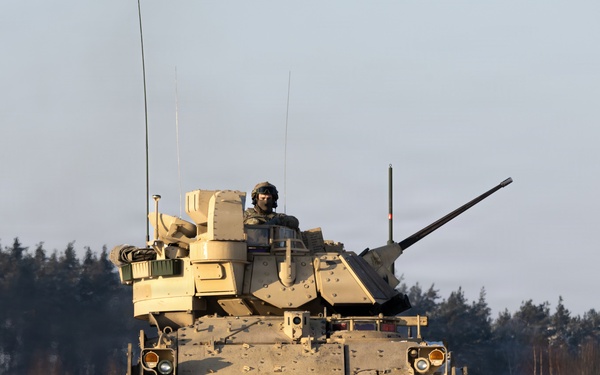 1st Cavalry Division Conducts Bradley Gunnery in Lithuania