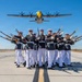Fat Albert Flies Over Silent Drill Platoon