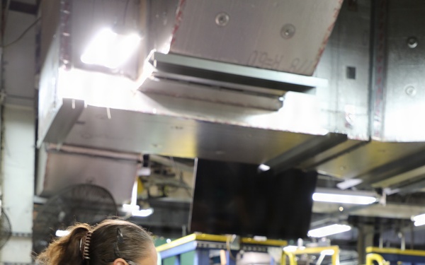Packing ammo boxes for distribution at Lake City Army Ammunition Plant