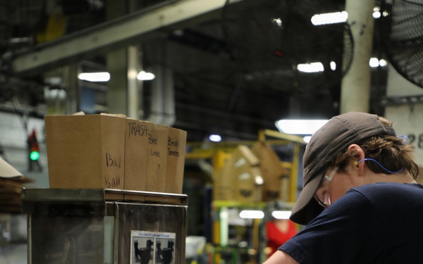 Ammo inspection at Lake City Army Ammunition Plant