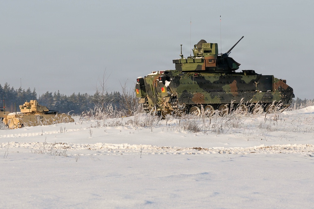 1st Cavalry Division Conducts Bradley Gunnery in Lithuania