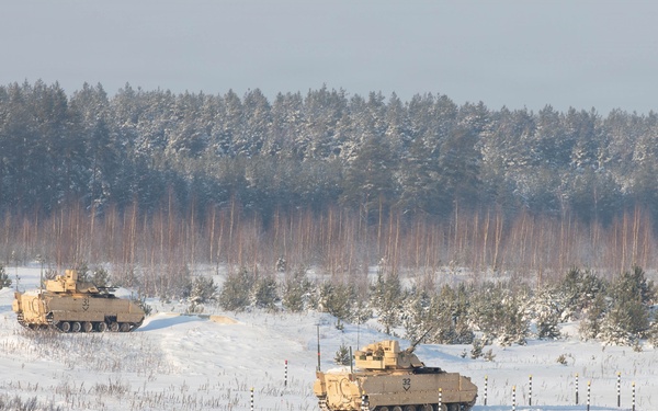 1st Cavalry Division Conducts Bradley Gunnery in Lithuania