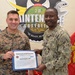 Armed Services Blood Program Presents Certificate of Appreciation to 2nd Maintenance Battalion Operations Officer
