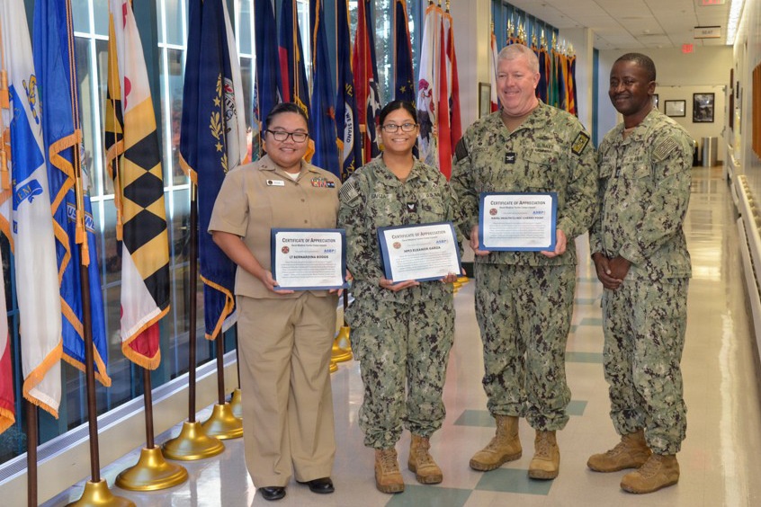Armed Services Blood Program Presents Certificate of Appreciation to to Naval Health Clinic Cherry Point