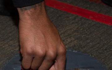 Ronald Reagan Sailors and Contractors Perform Maintenance