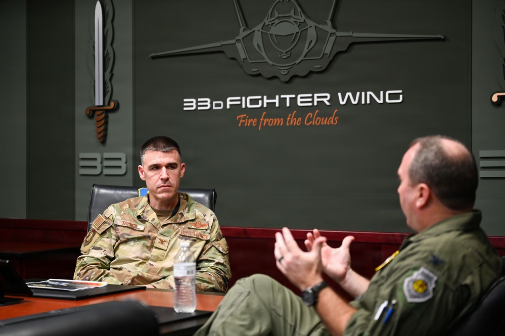Col. Brian Taylor visits 33rd FW